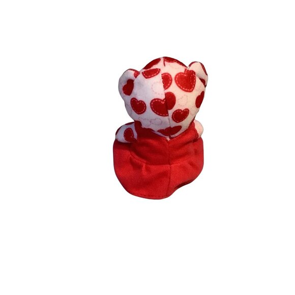Build A Bear Workshop Bear 3” Red Friendship Dimples Teddy Hearts Stuffed Animal - Picture 3 of 5